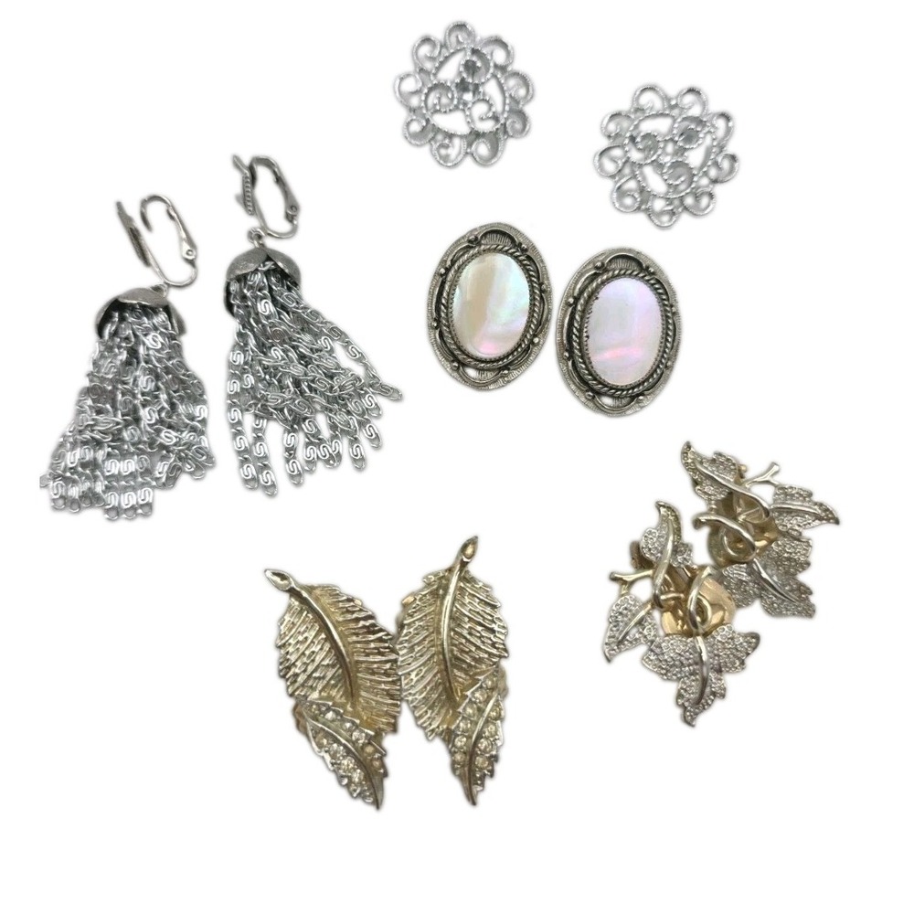 Vintage Designer Signed Costume Jewelry Earring Lot Sarah Coventry Judy Lee